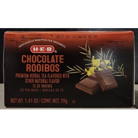 HEB Chocolate Rooibos Herbal Tea With Chicory - 20 Bags (Exp 08/14/2026)