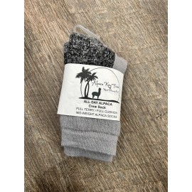 Alpaca Wool Crew Gray Socks Hunting Wool Hiking Lightweight Gifts Women Sz Small