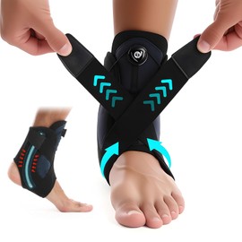 Tobilleras para Esguince con Soporte de Resorte, Tobillera Deportiva con Sistema de Ajuste BOA de Encaje Rápido, Tobillera Ortopedica de Tejido Transpirable y Fresco para Fitness,Tensión en el Tobillo