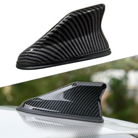 Hbxdeco Shark Fin Antenna Cover for Car, Waterproof Car Roof Antenna Cover Decoration, Automotive Top Roof Aerial AM/FM Radio Signal Base, Universal Vehicle Exterior Accessories (Carbon Fiber)