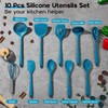 Onader Navy Blue Kitchen Utensils Set, Silicone Cooking Utensils Set