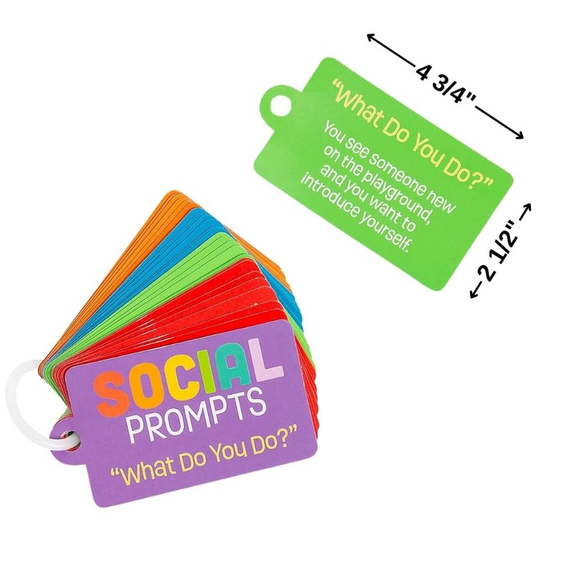 Fun Express Social Emotional Learning Social Skills Prompt Cards on