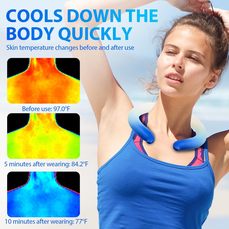 Dr Chilly Ice Ring，Neck Cooling Tube, Hands Free Cooling, Quick