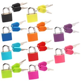 10 Pcs Small Luggage Locks, Mini Suitcase Locks with Keys, Small Padlocks with Keys, Coloured Suitcase Padlocks, Travel Locks Luggage Padlocks for Suitcases Luggage Gym Locker Backpack Bags Locks