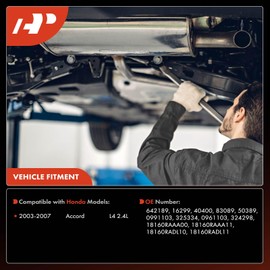 A-Premium Catalytic Converter Kit Direct-Fit Compatible with Honda Accord 2003 2004 2005 2006 2007 2.4L, EPA Compliant, Replace# 18160RAAA11, 18160RADL11