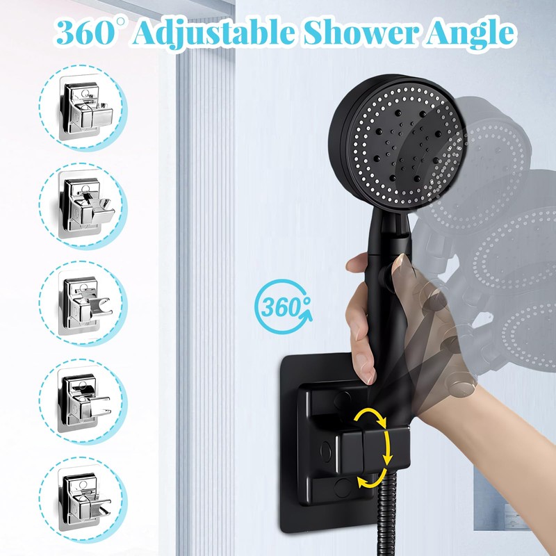Xinjieda Shower Head Holder, Head Holder Replacement Adjustable Angle Shower