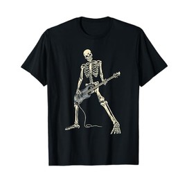 Skeleton Playing Bass for Bassist and Bass Guitarist Present T-Shirt