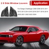 2 x Side Window Louvers for 2008-2024 Dodge Challenger, ABS