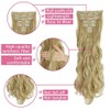 OMGREAT 24 Inch Clip in Hair Extensions Wavy Curly Full