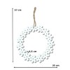 DARO DEKO Wooden Flower Wreath White Diameter 25 cm with