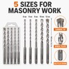 5-Piece SDS Plus Carbide Masonry Drill Bit Set, 160mm