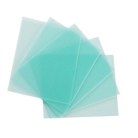 ZYWUOY 10pcs Welding Helmet Lens 110x90mm Plastic High Temperature Resistant Transparent Protective Plate Replacement Lens for Welding Outer or Inner Protective Film of Cover