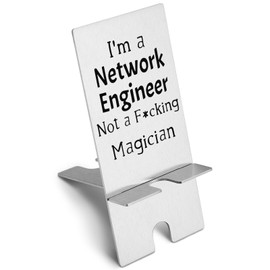 akeke Network Engineer Cell Phone Stands, Funny Network Engineer Gifts, Network Engineer Phone Holder, Rude, Fun, Stainless Steel Phone Stand GPP36