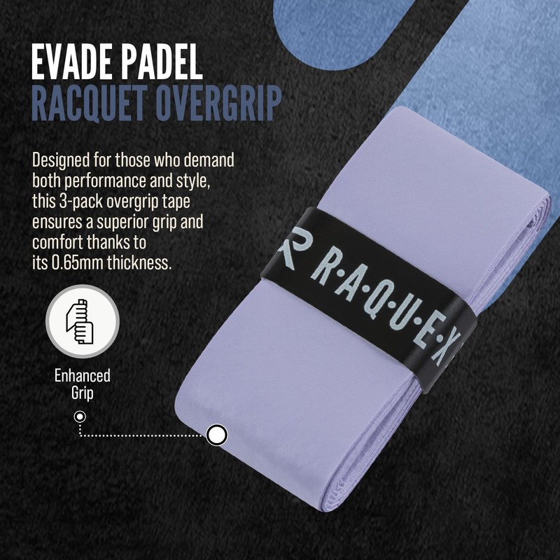 Raquex Evade Padel Racket Overgrip Tape – 10 Colours -