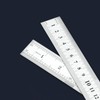 12 Pcs Stainless Steel Double Sided Ruler 10cm 15cm 20cm