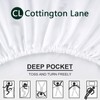 Cot Fitted Sheet 28 x 75-100% Egyptian Cotton - 1