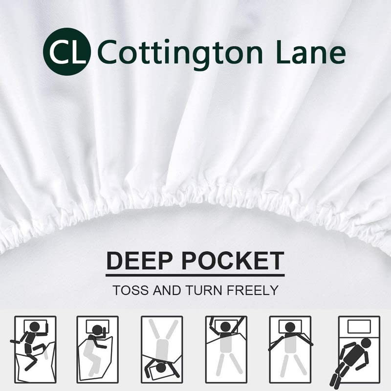 Cot Fitted Sheet 28 x 75-100% Egyptian Cotton - 1