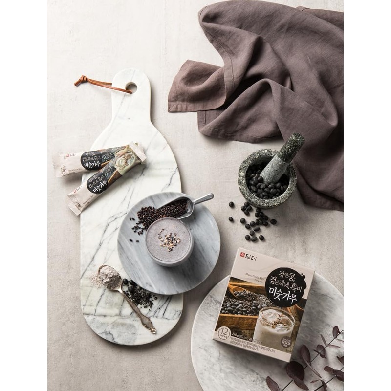 Damtuh Black Multigrain Misugaru Traditional Korean Meal Replacement Powder Drink