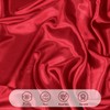 Cobedzy 1 Pack 60 Inch Round Satin Tablecloth Red Satin