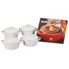 Le Creuset Stoneware Set of 4 Mini Cocottes with Cookbook,