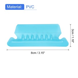 QUARKZMAN Folder Tab Tabs, 2 Inch File Tabs and Inserts Made of Plastic for Clear Folder Labels for Hanging Files, Blue, Pack of 150
