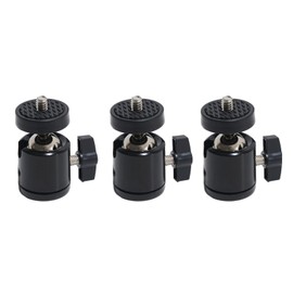 SELECOCO Ball Head, Freehead 1/4 Screw, 360° Rotation, Set of 3, Head Bracket, DSLR Camcorder, Tripod, Monopod, SLR