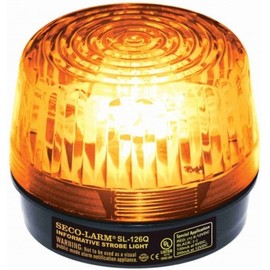 Seco-Larm SL-126Q/A Xenon Tube Strobe Light (Pack of 2), Amber, Easy 2-wire Installation, Low Current Consumption, 300 Continuous Hours Lifespan, High-impact Resistant Acrylic, For 6 to 12V Use