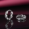 Yumilok Fashion Stainless Steel Chain Earrings Hoops for Men Creative