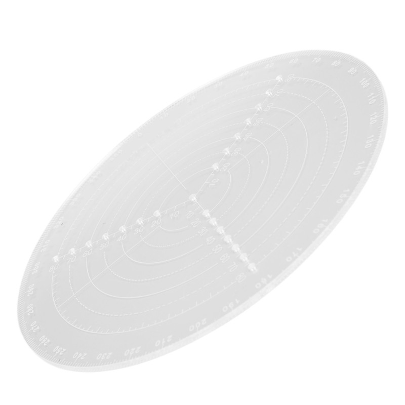 Round Center Finder with Clear Scales Acrylic DlY Woodworking Compass
