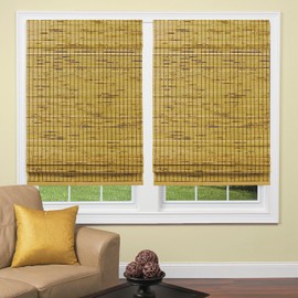 The Shade & Shutter Factory Colorado Cordless Bamboo Roman Shades (Natural 36 in. W x 64 in. L)