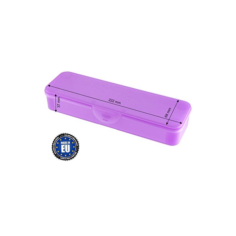 Hygiene Box File Box Work Material Box Purple Transparent (L)
