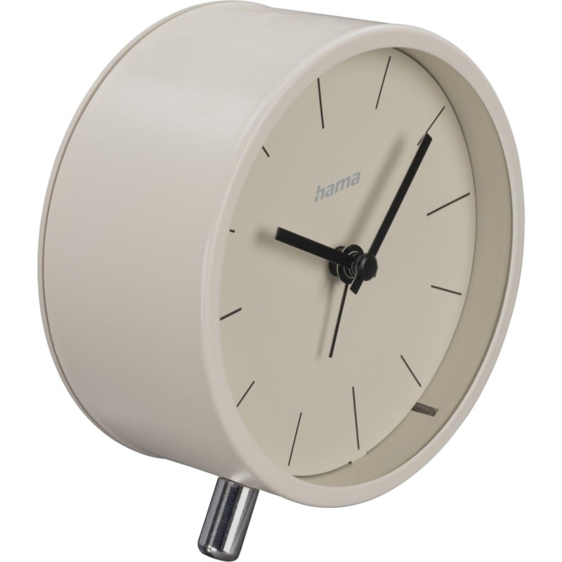 Hama Flores 222229 Radio-Controlled Alarm Clock Analogue Beige Grey without