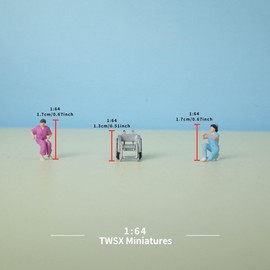 3pcs 1:64 Scale Miniature People for Creative Scenes