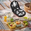 20-Piece Silverware Set With Organizer - Premium Outdoor Picnic Tableware