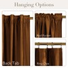 NICETOWN Gold Brown Velvet Curtains 84 inch Length 2 Panels,