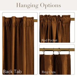 NICETOWN Gold Brown Velvet Curtains 84 inch Length 2 Panels, Rod Pocket & Back Tab Room Darkneing Window Treatments Thermal Curtains for Living Room/Bedroom, W52 x L84