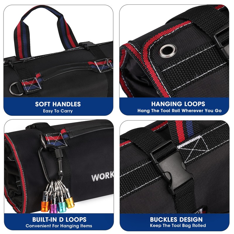 WORKPRO Tool Bag, Tool Roll Bag, Tool Bag, Tool Holder,