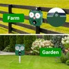 Solar Animal Repellent for Outdoor, Ultrasonic Pest Repeller with LED