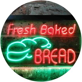 Fresh Baked Bread Illuminated Dual Colour LED Bar Light Neon Light Advertising Neon Sign Green & Red 300 x 210 mm st6s32-i0512-gr