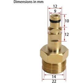 Gold M22 Adapter High Pressure Washer Hose Adapter Pressure Pipe Quick Connector Converter Fitting for K Series Pressure Washer, Pressure Washer Parts and Accessories, Pressure Washer Accessories