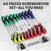 InPower Versatile 44-Piece Magnetic Screwdriver Set with Plastic Rack -