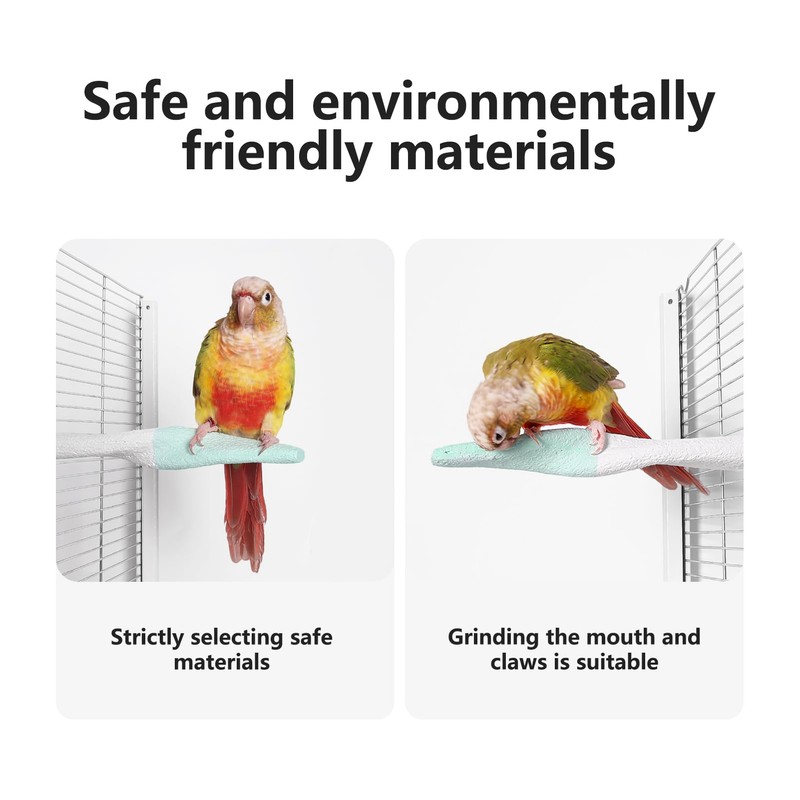 Parrot Perch with Rough Surface for Beak and Claw Trimming