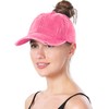 Women Ponytail Hat Criss Cross Baseball Cap Adjustable High Messy