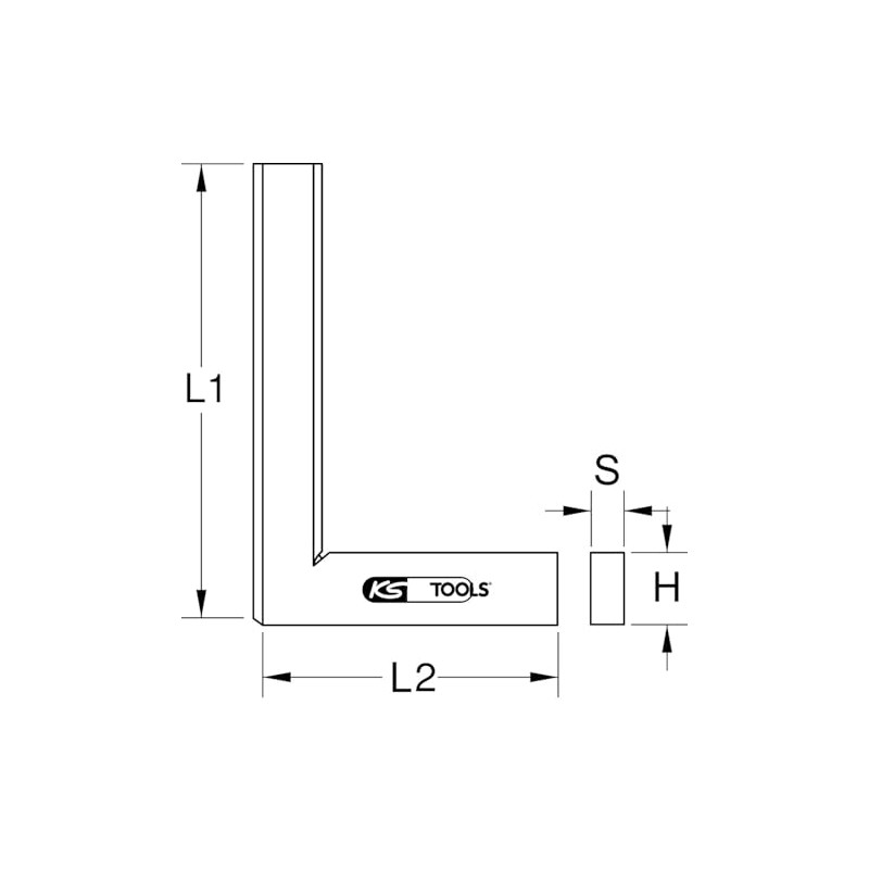 KS Tools 300.0291 Square DIN 875/0, 50mm