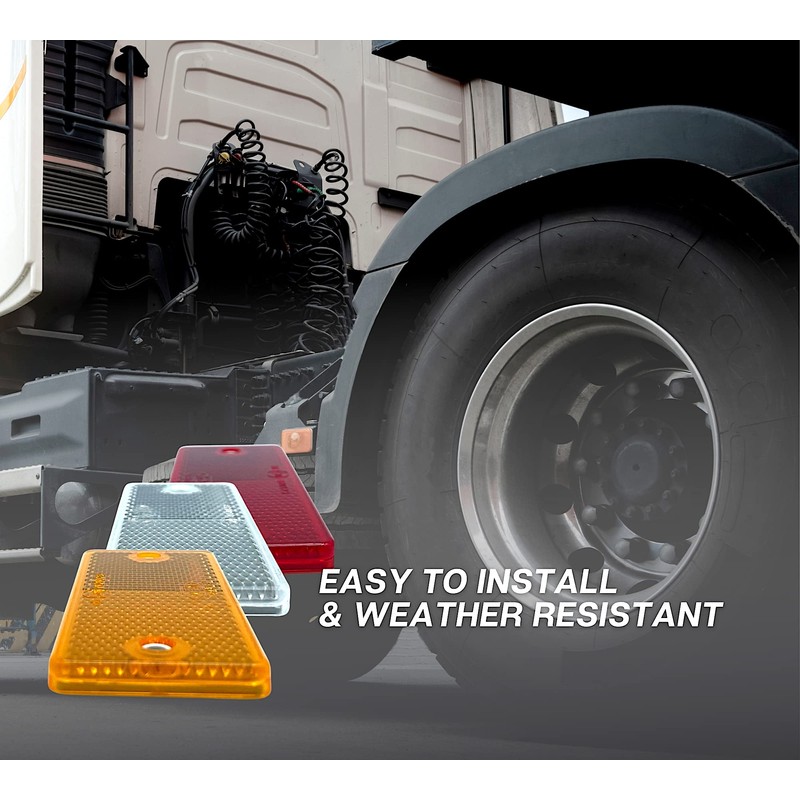 DOJA Barcelona Trailer Reflector Rectangular Rear Reflector Universal Pack of