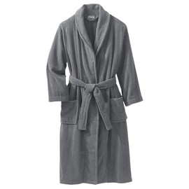 KingSize Men's Big & Tall Terry Bathrobe With Pockets - 9XL/0XL, Steel