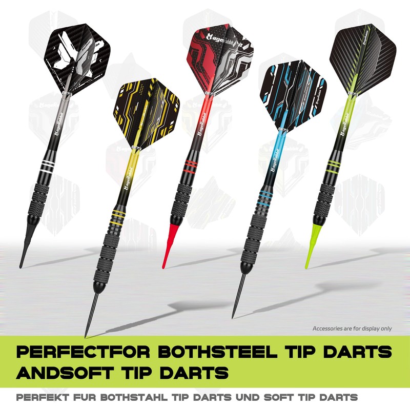 MageRabbit Dart Flights, Total 66Pcs,Standard Shape Dart Flight Set 22