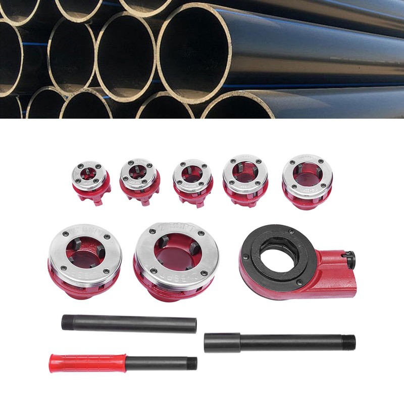 VPABES Pipe Threader Kit,Manual Ratcheting Pipe Threader Kit Ratcheting Pipe