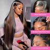 AMIRTY Ombre Straight Lace Front Wig Human Hair Pre Plucked