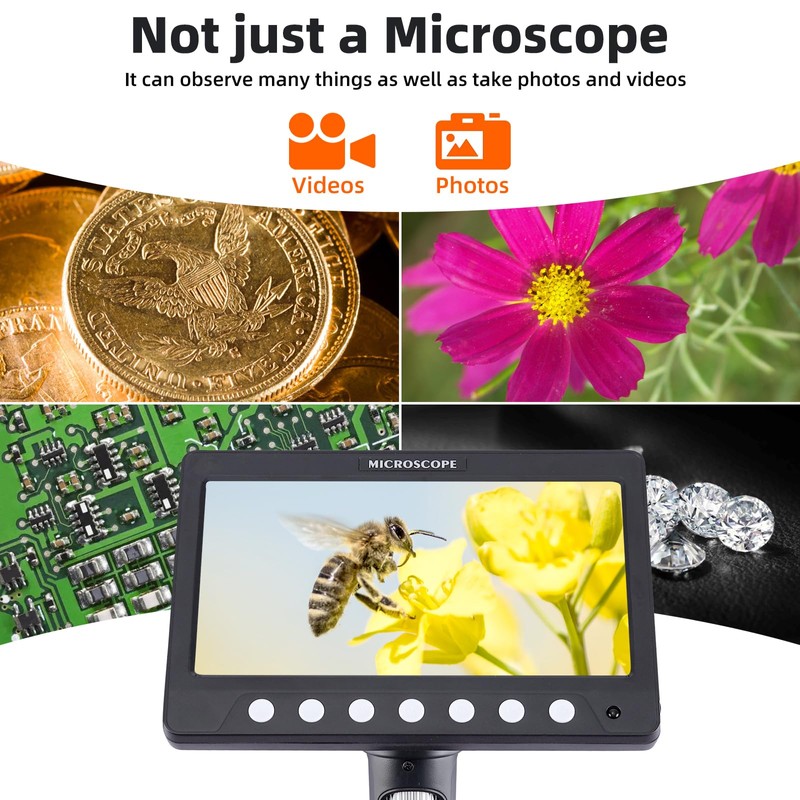 Koolertron Digital Microscope, 1080P HD 1000X Microscope, USB Microscope Microscope